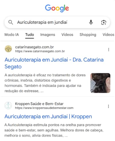 Site otimizado para aparecer no Google com SEO